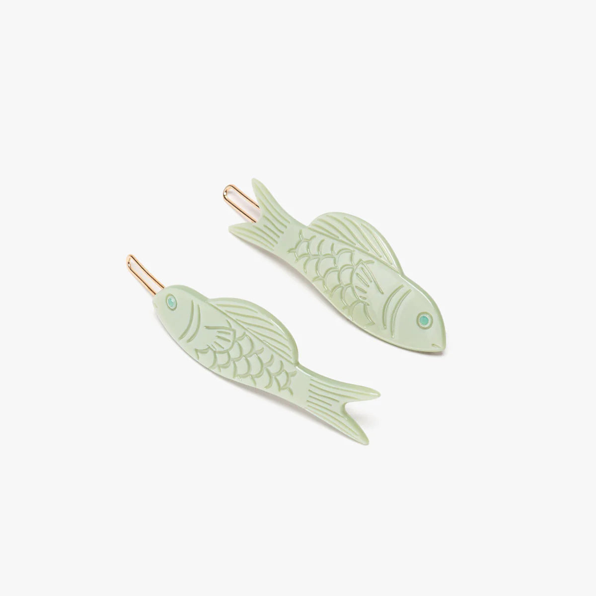 Winona Irene|Jade Fish Barrette Set of Two