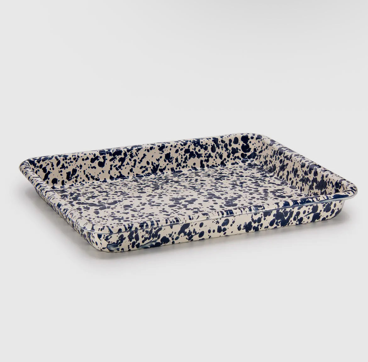 Crow Canyon | Splatter Series Rectangle Tray Navy & Cream