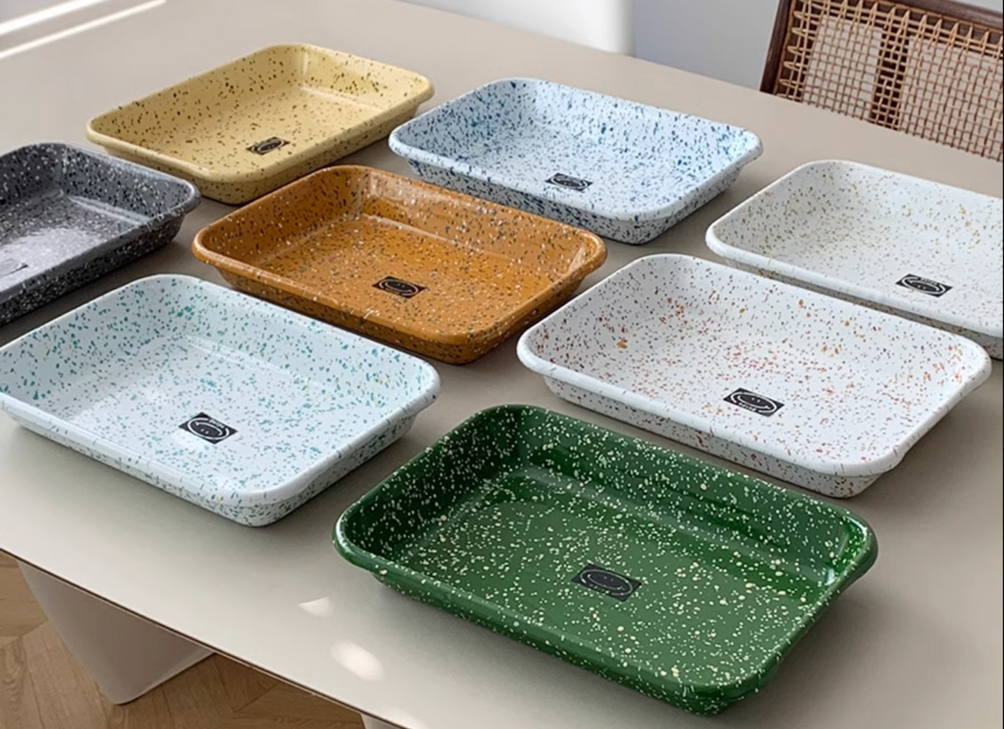 Eding | Milkyway Enamelware Large Rectangle Tray