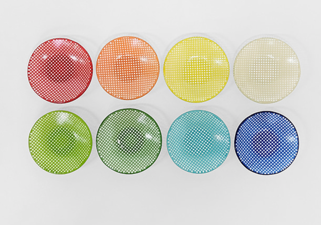 Eding | checky circle sauce plate