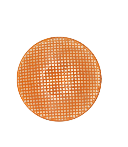 Eding | checky circle sauce plate