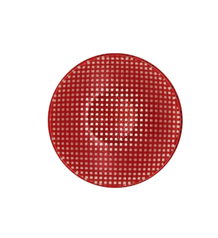 Eding | checky circle sauce plate