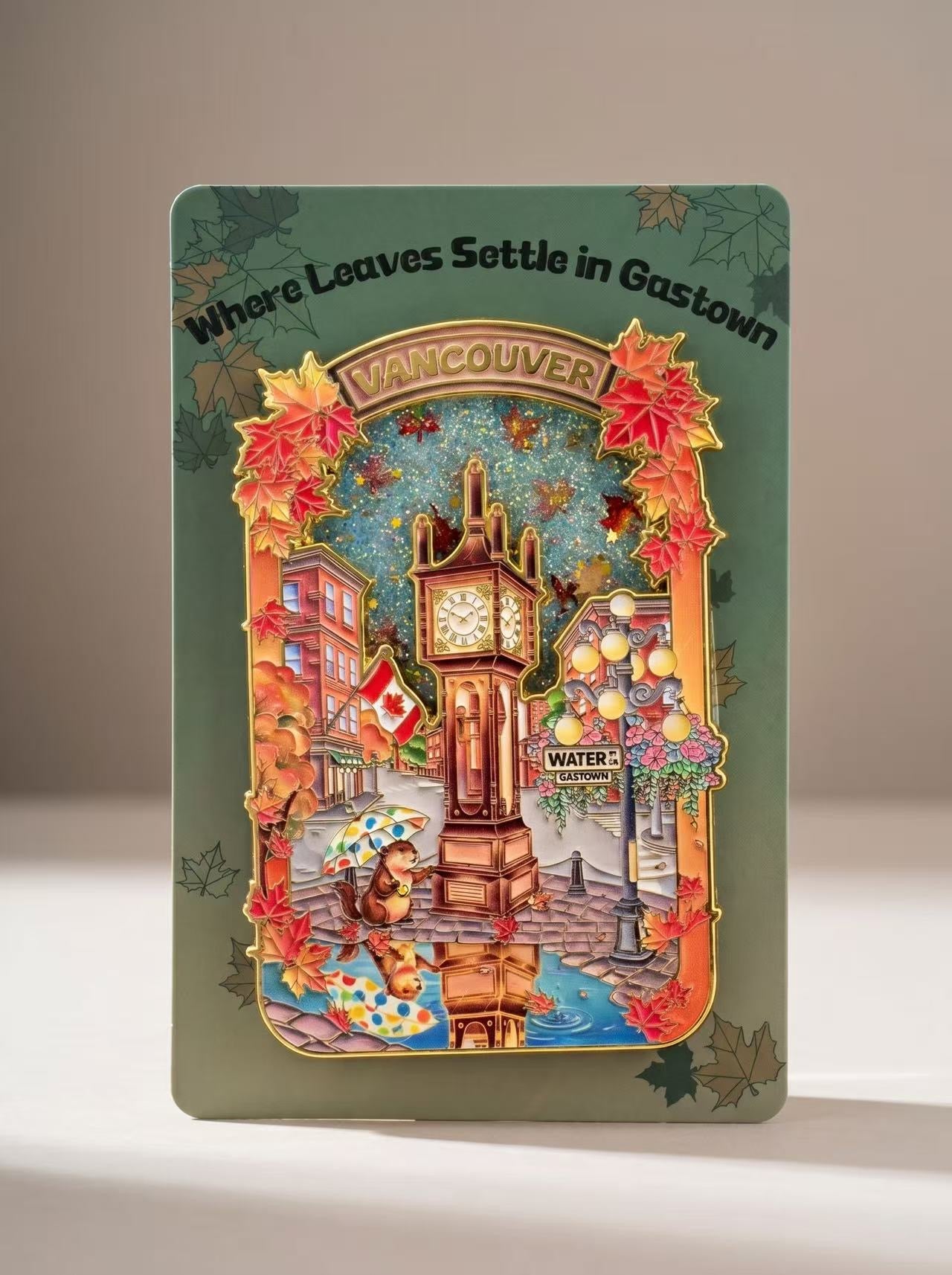 Limited Edition Fridge Magnet - When leaves meet Gastown