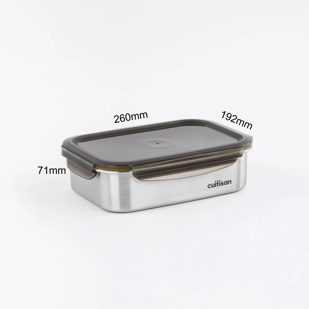 Cuitisan Stainless steel Microwavable Storage Box - Signature 2400ml