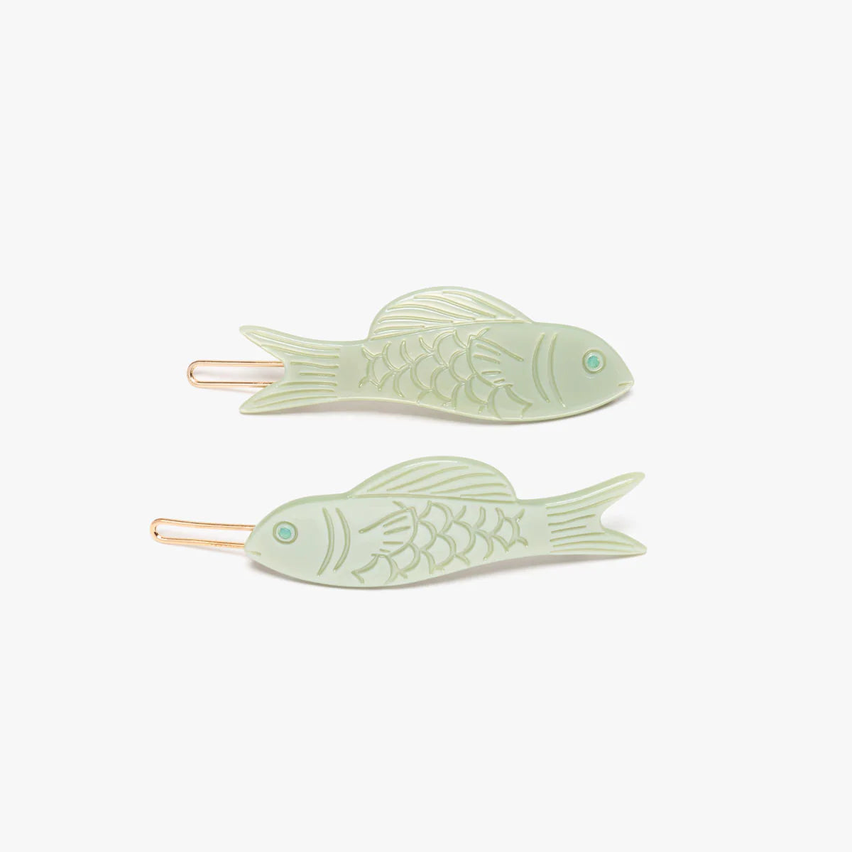 Winona Irene|Jade Fish Barrette Set of Two