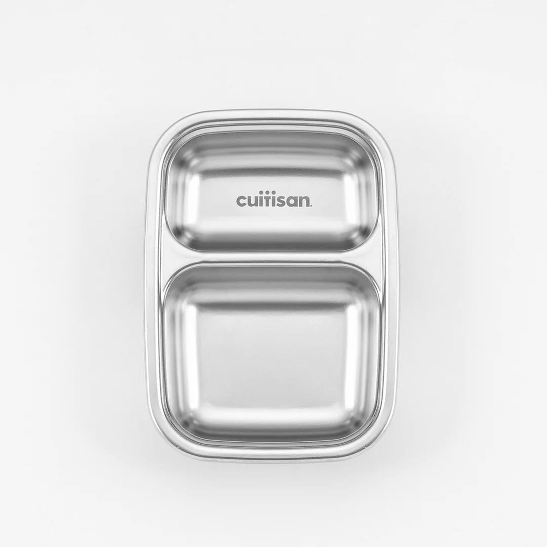 Cuitisan Stainless steel Microwavable Storage Box - Partition Rectangle 370ml