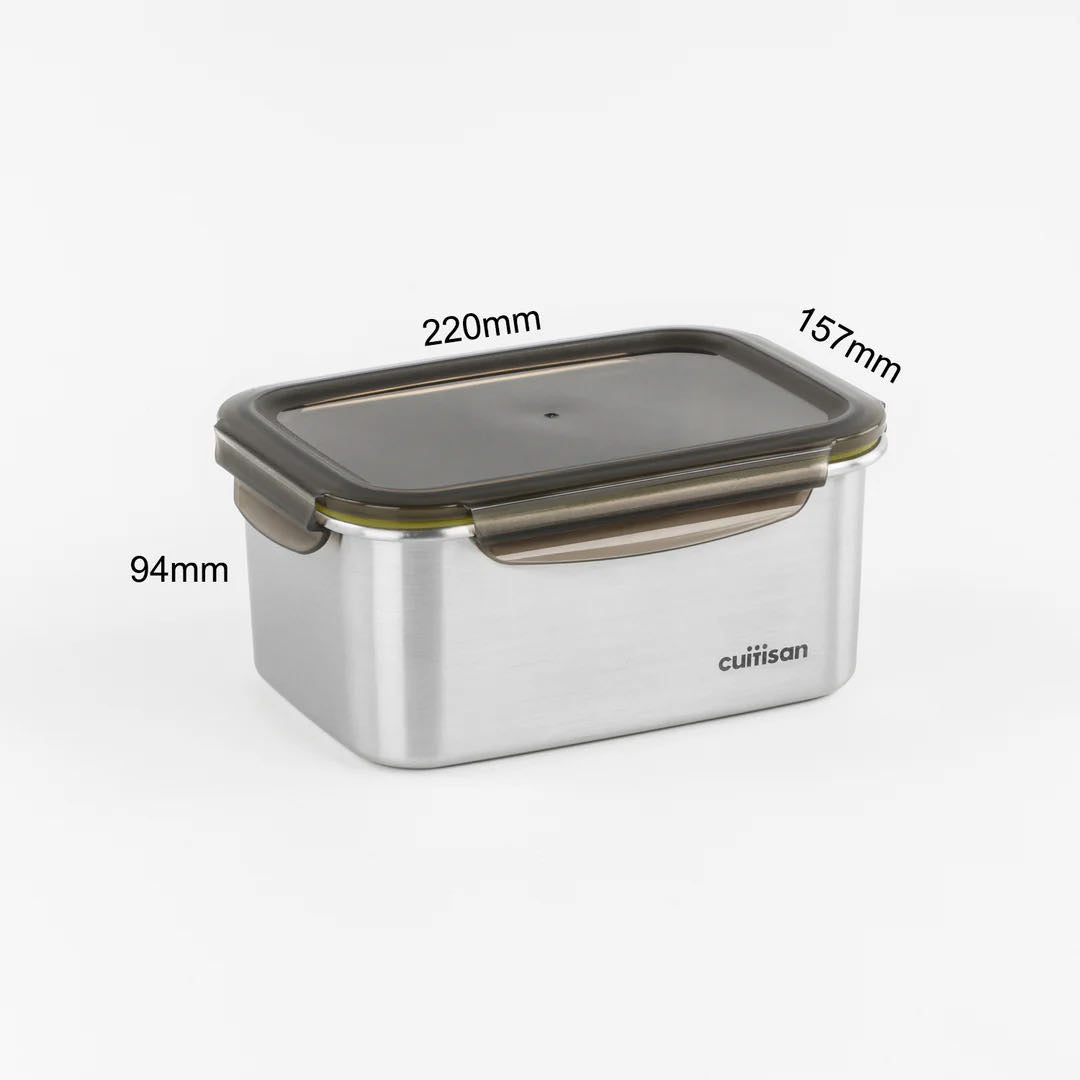Cuitisan Stainless steel Microwavable Storage Box - Signature 2100ml