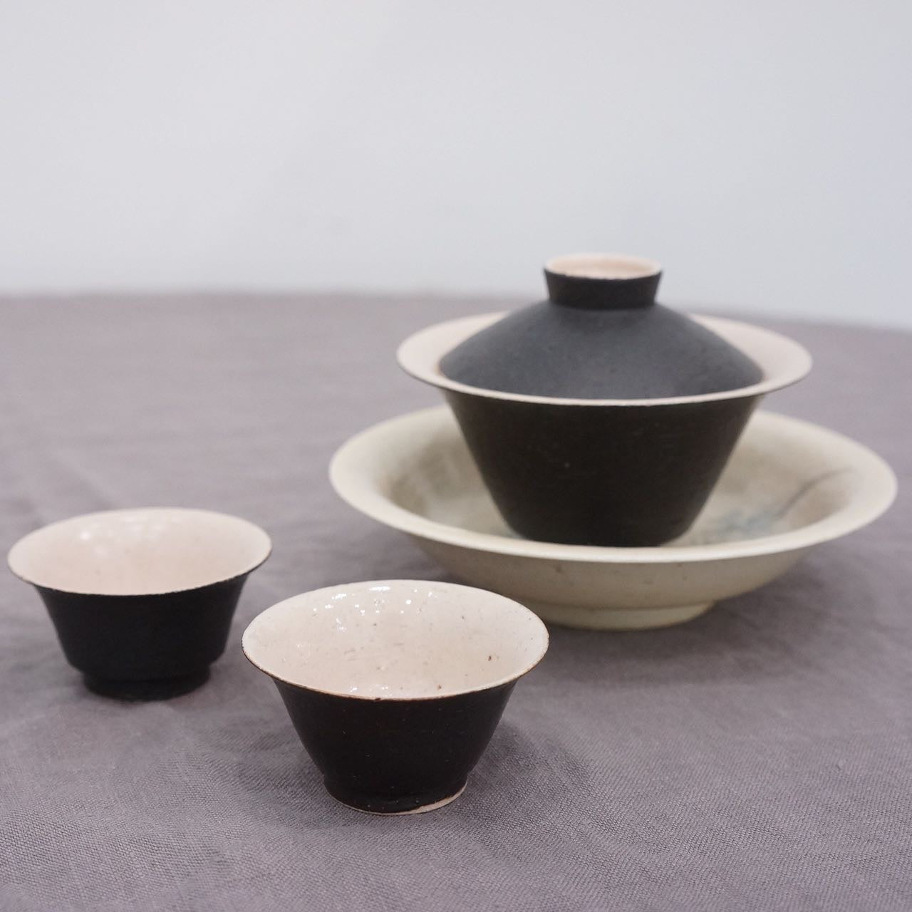 Jingdezhen | Yifangting | Zisu Glaze Eggshell Porcelain Gaiwan(Tureen)Gift Set