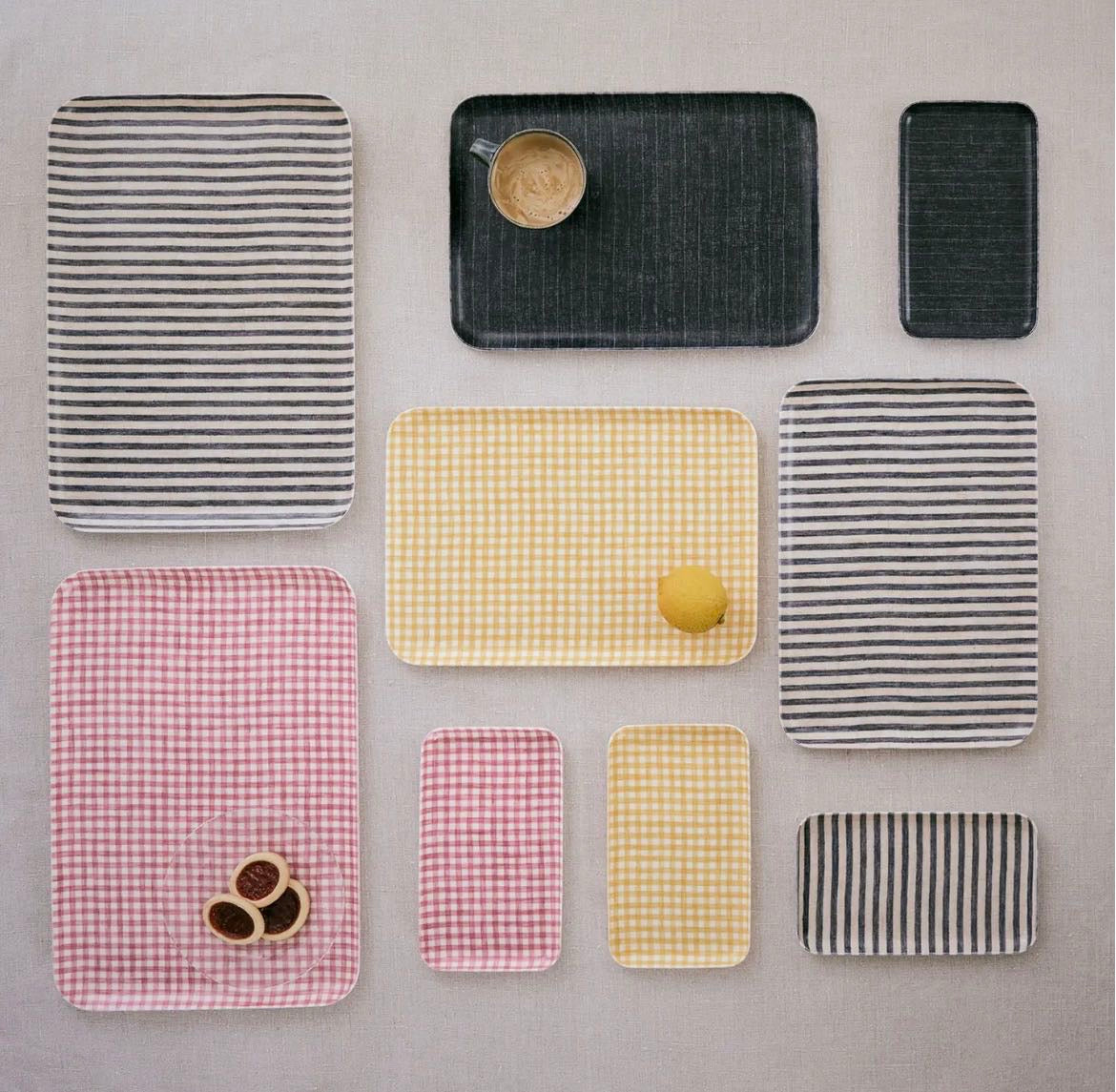 Pink Checkered Tray