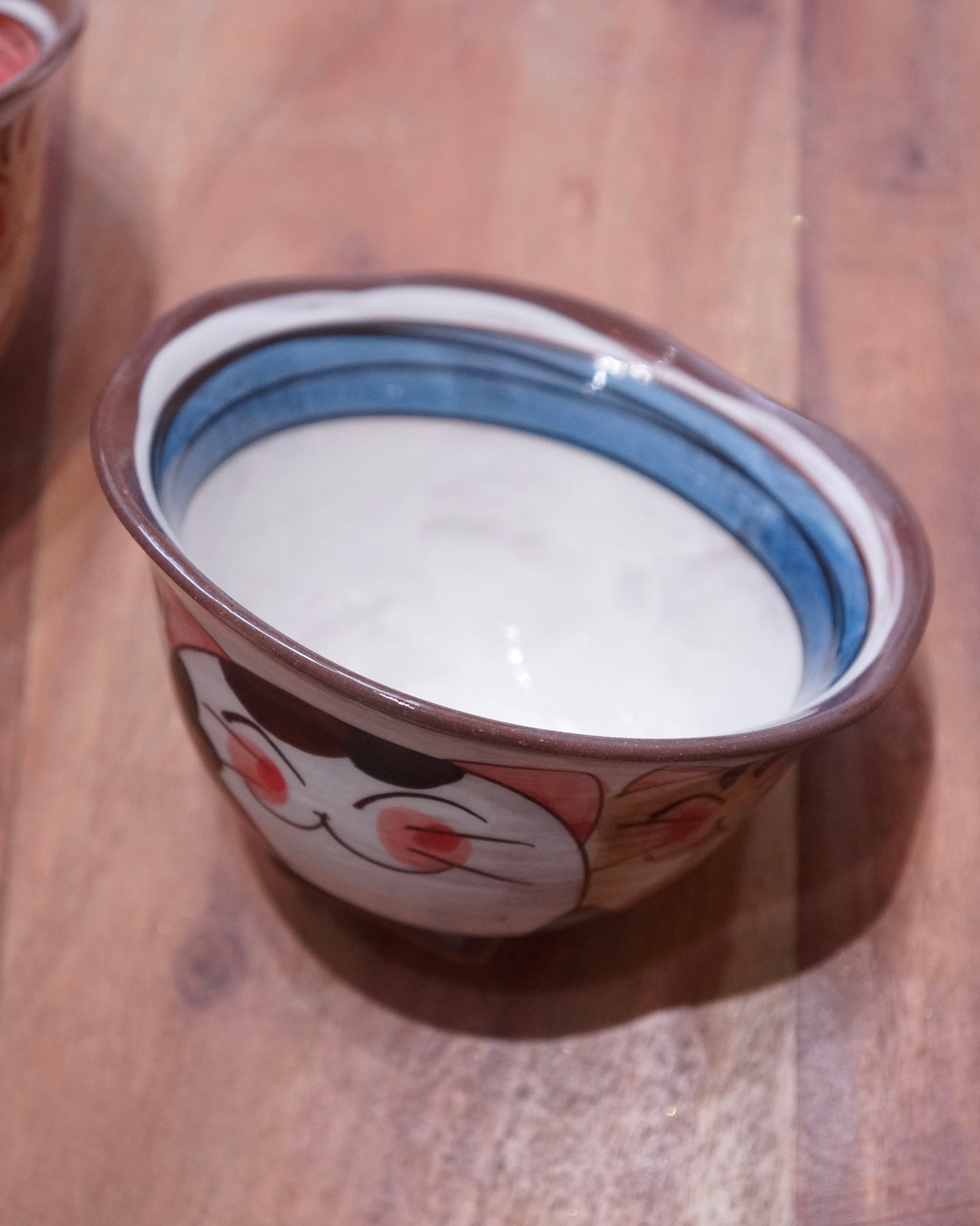 Hasami Ware Cat Dish Bowl Blue