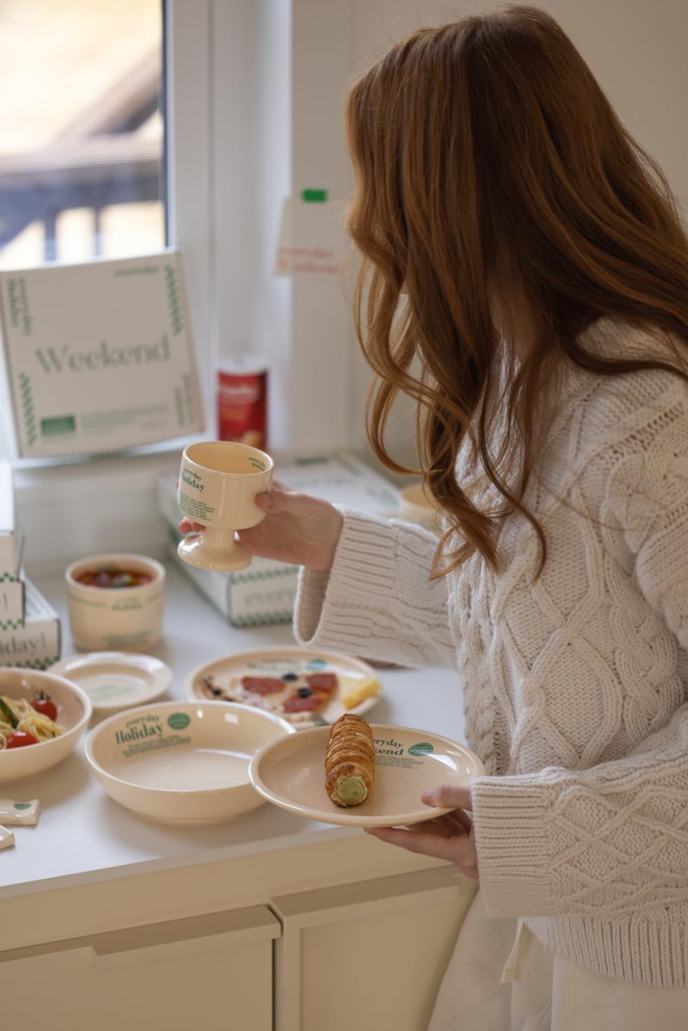 Momur Weekend 4 Holiday Plate Butter Green