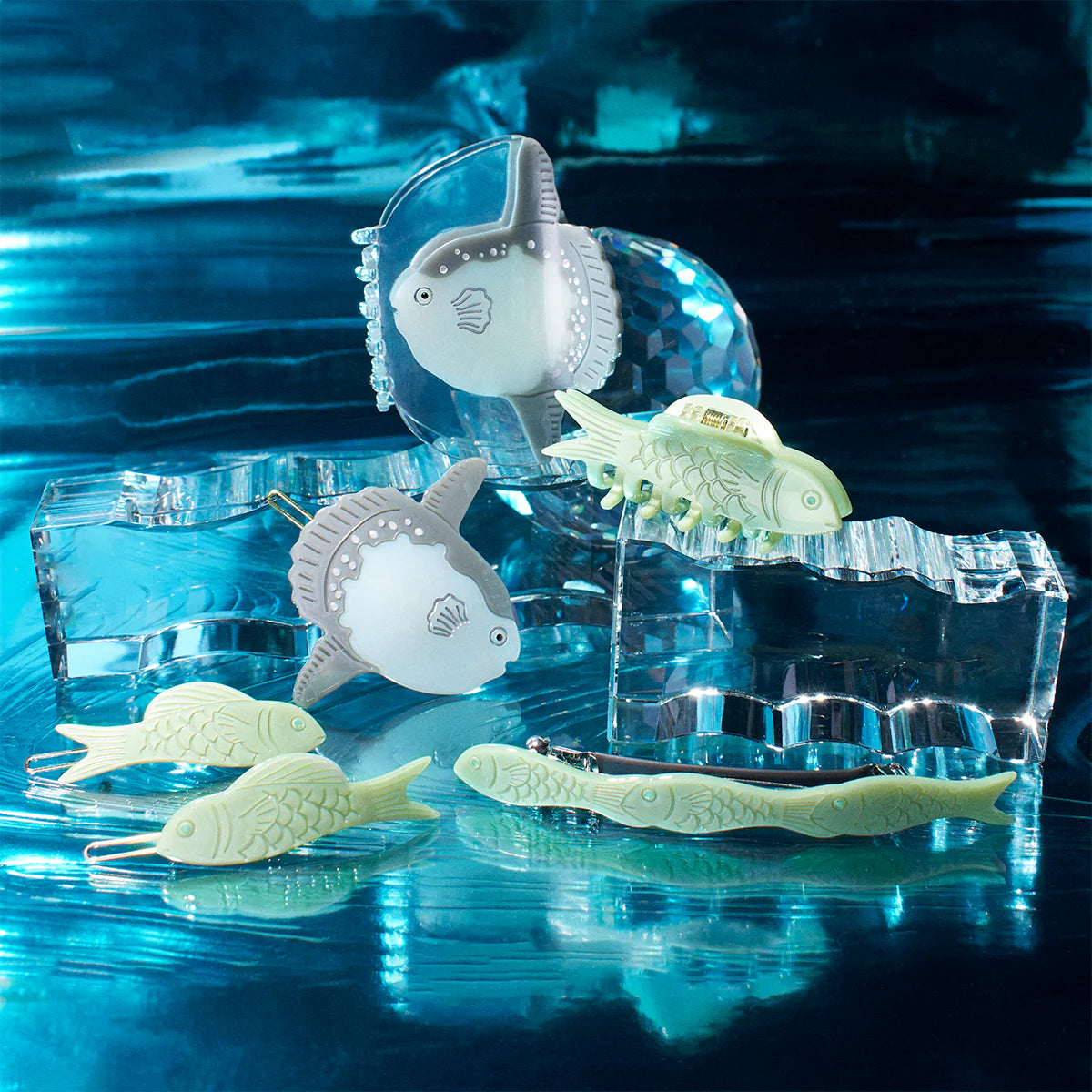 Winona Irene|Jade Fish Barrette Set of Two