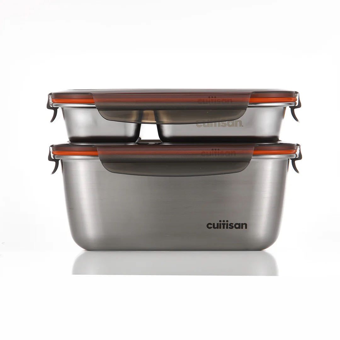 Cuitisan Stainless steel Microwavable Storage Box - To Go 2-in-1 Bag
