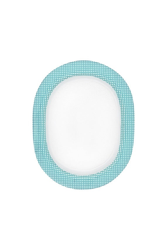 Eding | Plat ovale en verre Checky grand modèle