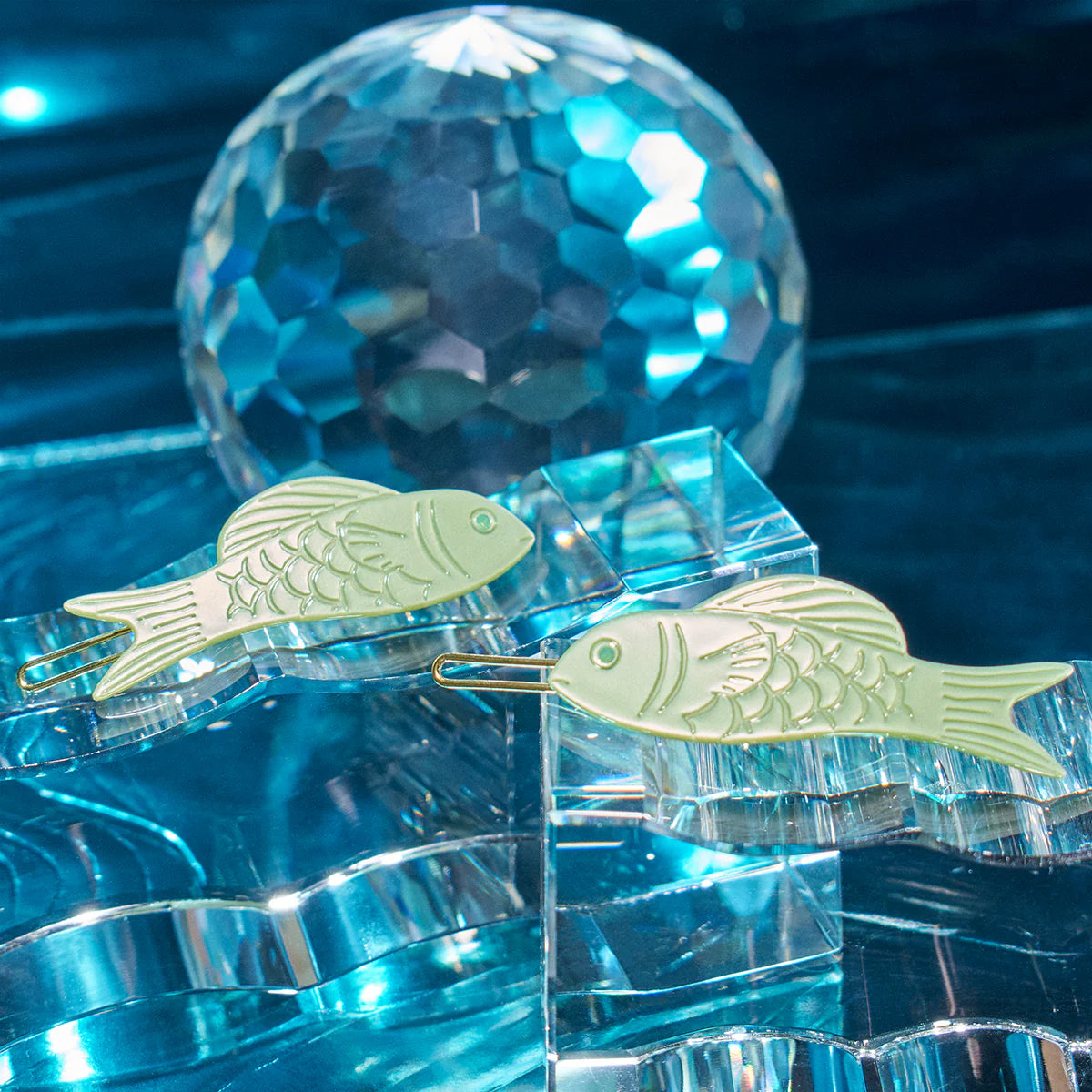 Winona Irene|Jade Fish Barrette Set of Two