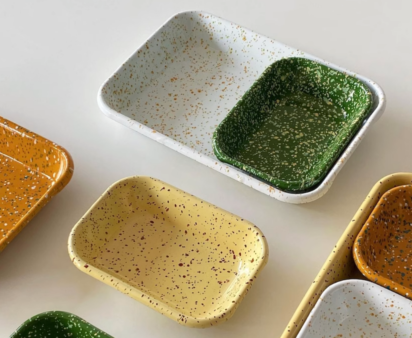 Eding | Milkyway Enamelware Small Rectangle Tray