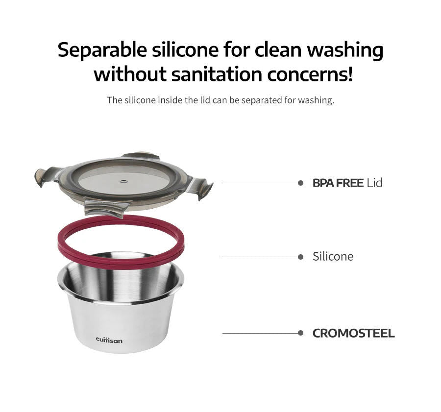 Cuitisan Stainless steel Microwavable Storage Box - Signature 4000ml