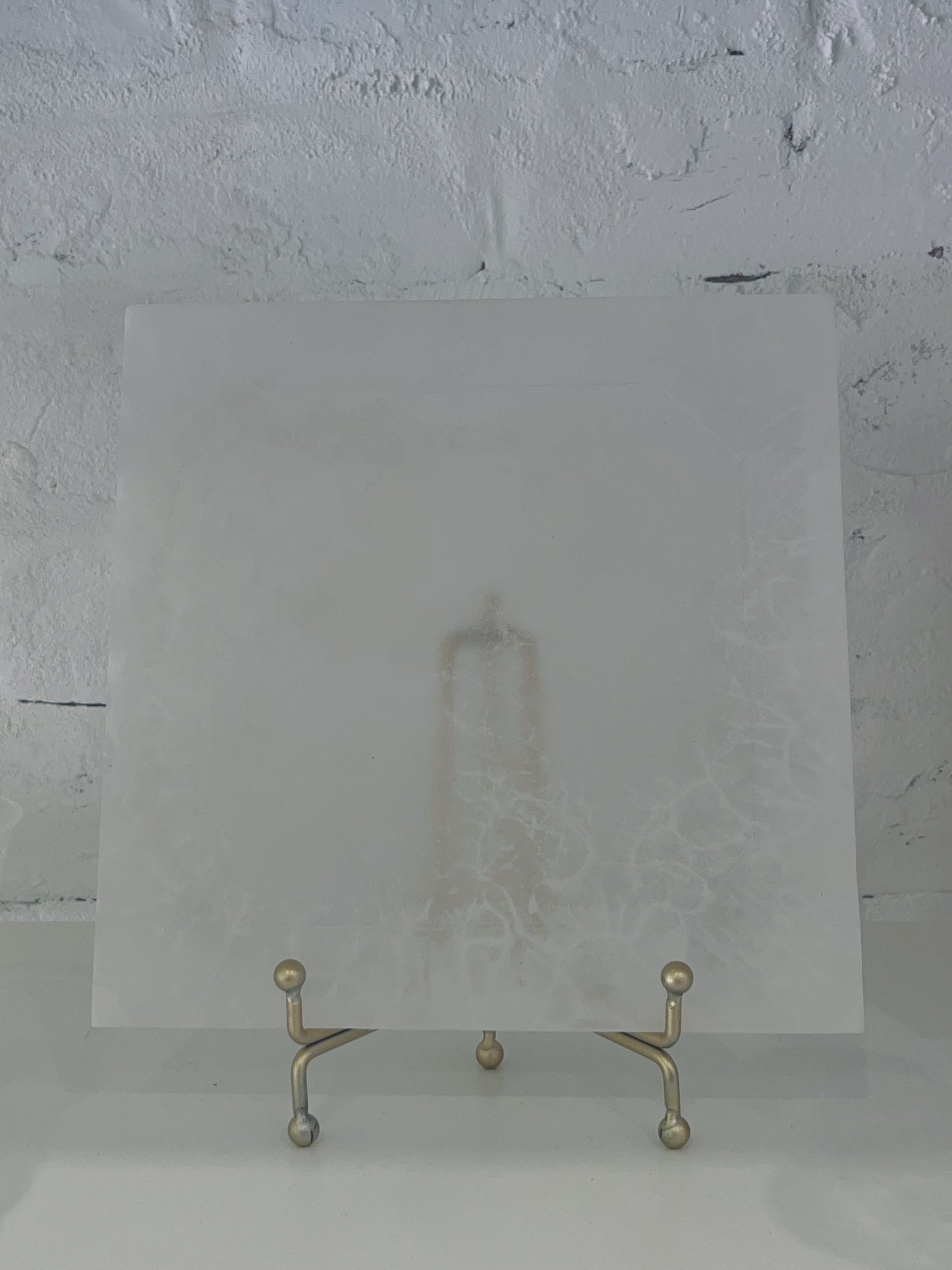 Shiqing Glassware Glaze Art Glass Tray - Fog White