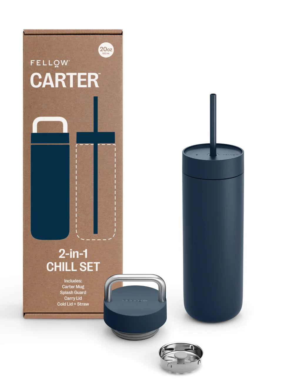 Fellow|Carter 2 in 1 Chill Set 20oz Stone Blue