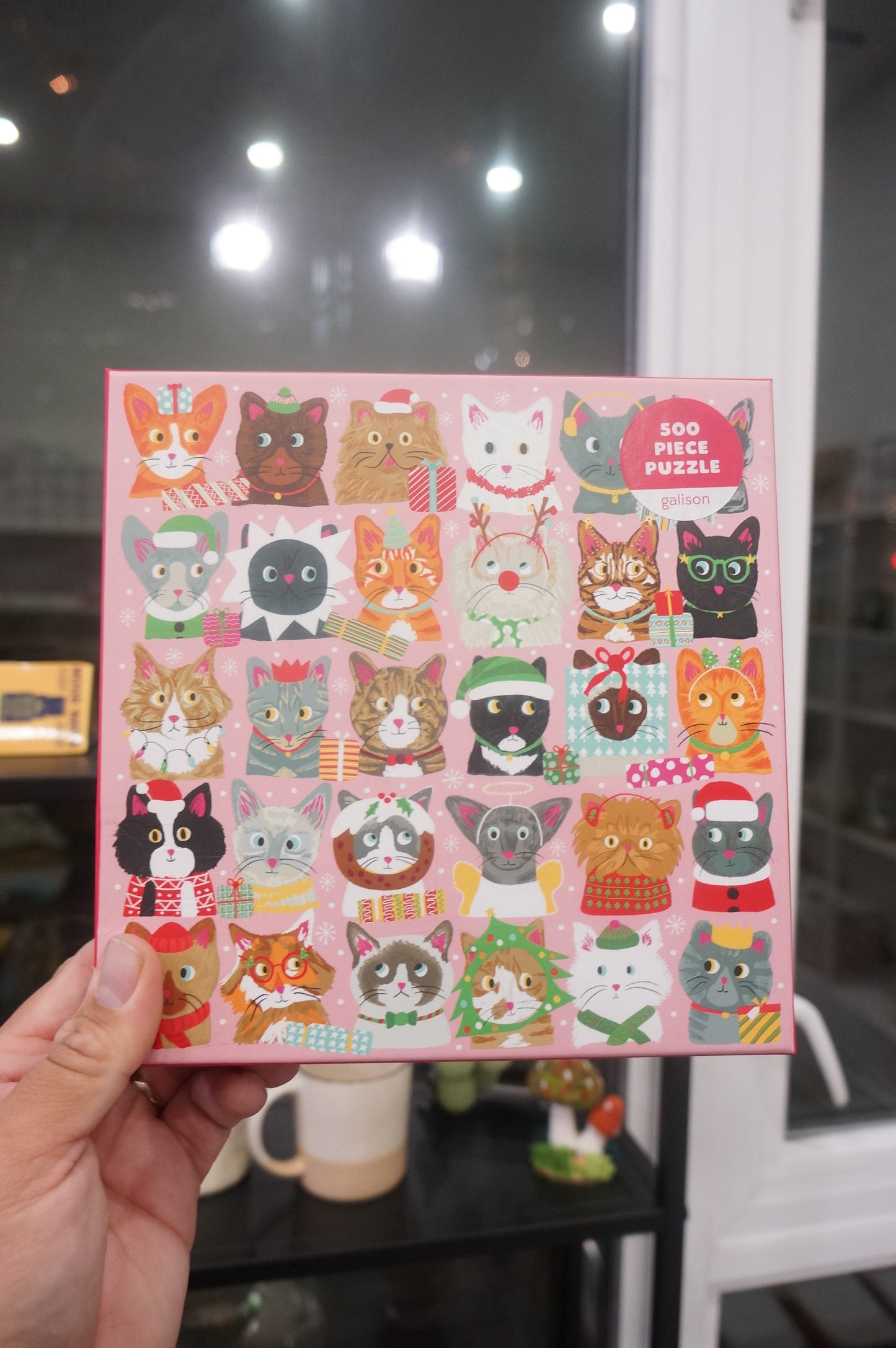 Galison - Festive Furballs 500 pcs Puzzle