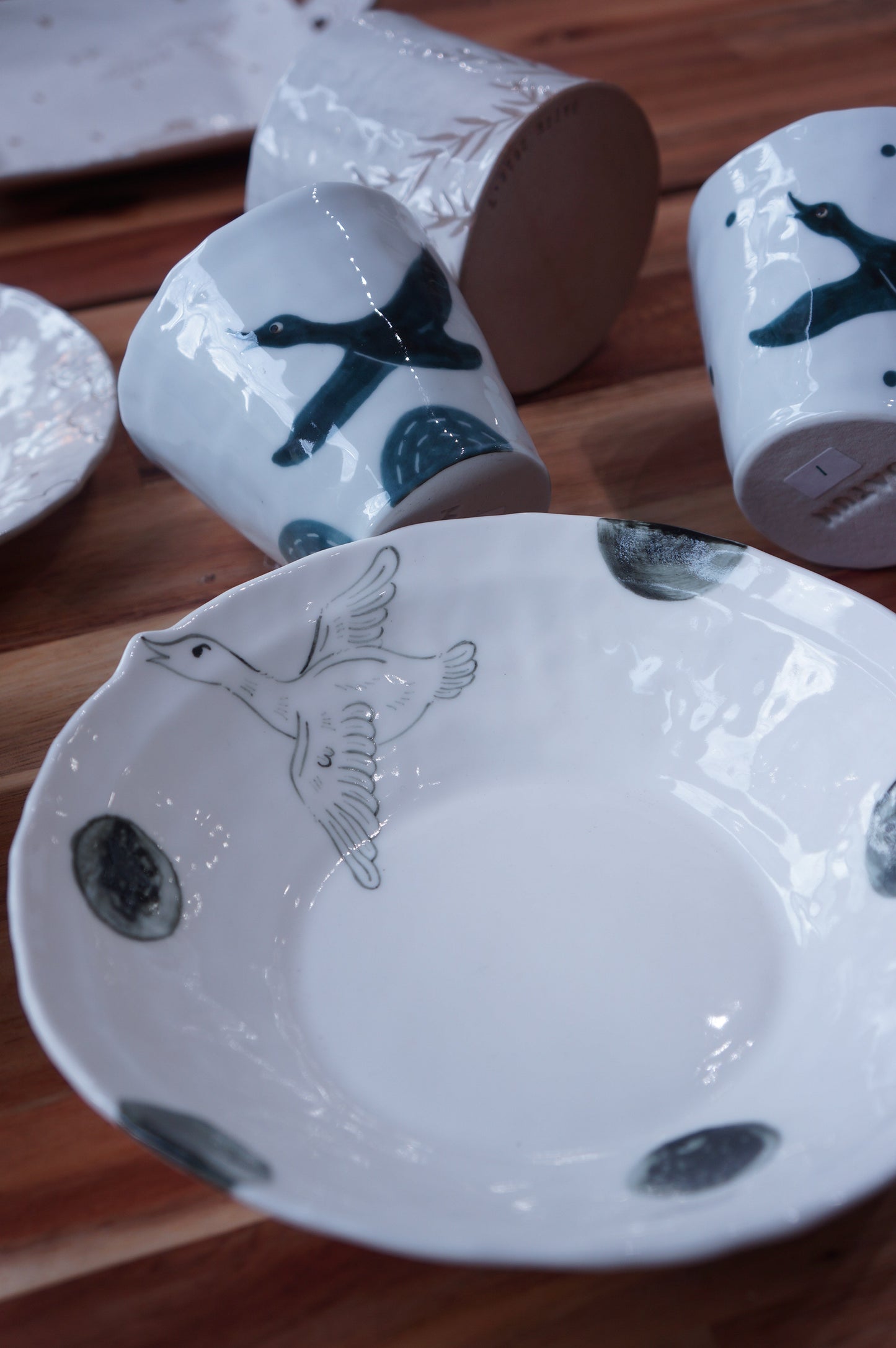 Jingdezhen | Datun | Geese Deep Round Plate
