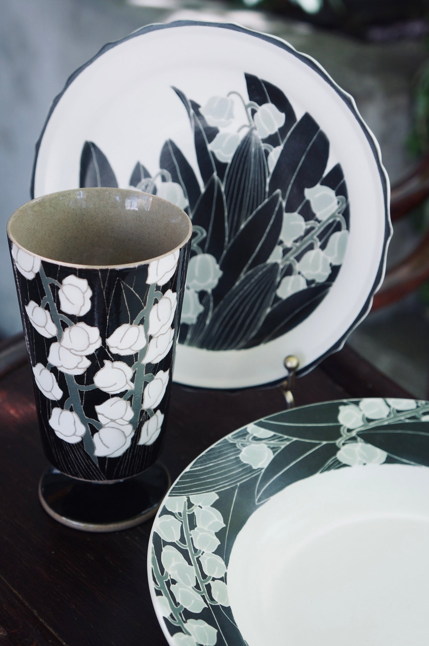 Jingdezhen | Xiaoxi | Handmade Lily of the Valley Collection - Deep Plate