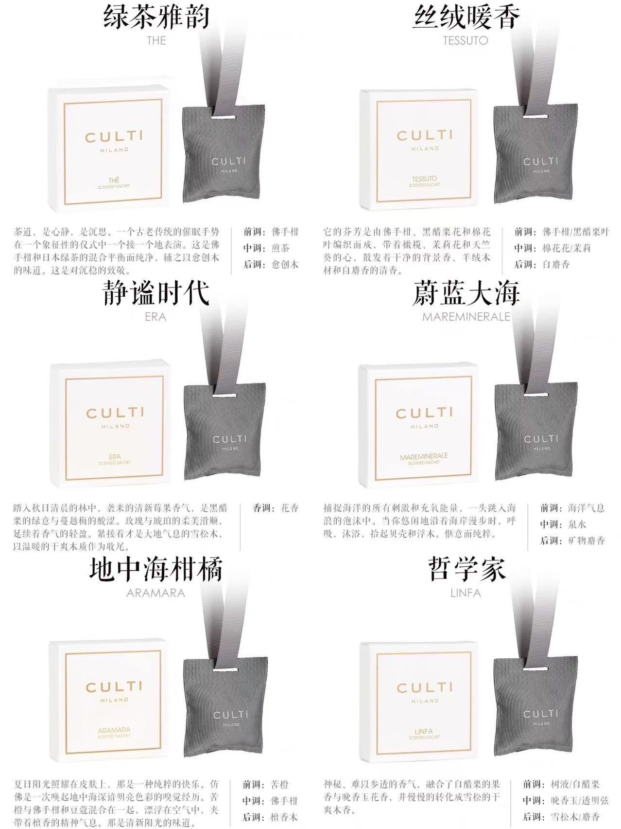 Culti Milano Car Fragrance (7 Flavors)