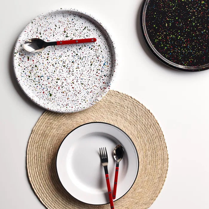 Crow Canyon | Rainbow Falls Salad Plate (White/Black)