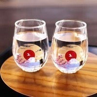 Sakura Mt. Fuji Glass Cup Set (Color Changing with Tempurature)