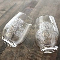 Firework Pattern Glass Cup Set (Color Changing with Tempurature)