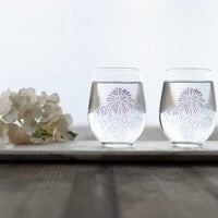 Firework Pattern Glass Cup Set (Color Changing with Tempurature)