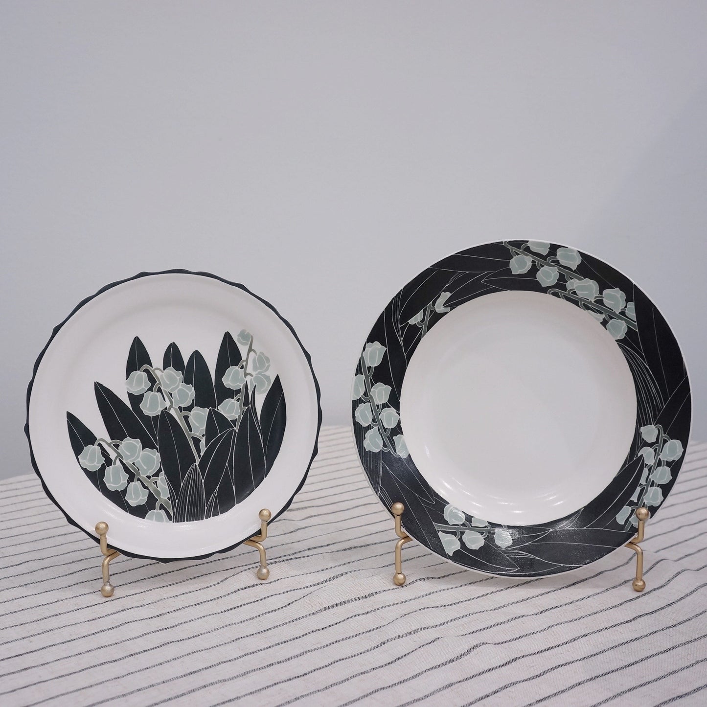 Jingdezhen | Xiaoxi | Handmade Lily of the Valley Collection - Deep Plate