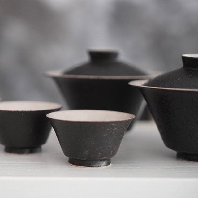 Jingdezhen | Yifangting | Zisu Glaze Eggshell Porcelain Gaiwan(Tureen)Gift Set