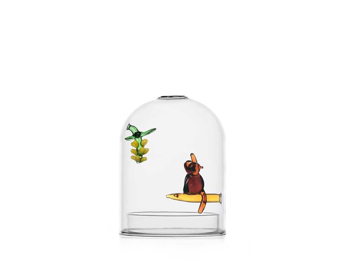 Ichendorf Milano | Tealight Candle Holder Wind Proof with Monkey and Banadas