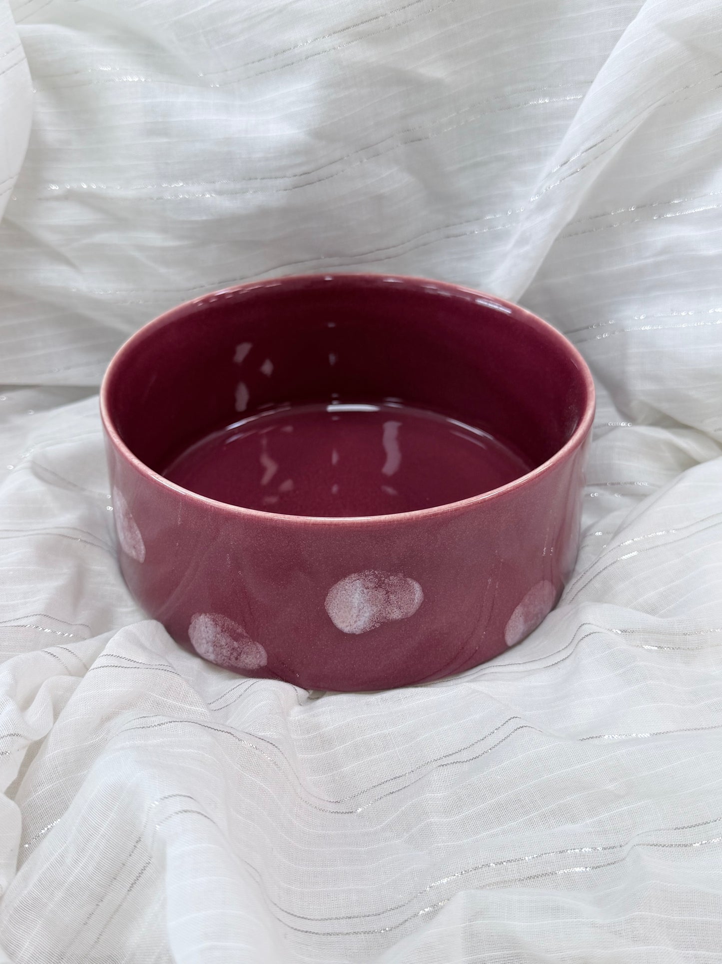 Egg Back Home｜Pet Bowl Stoneware burgundy