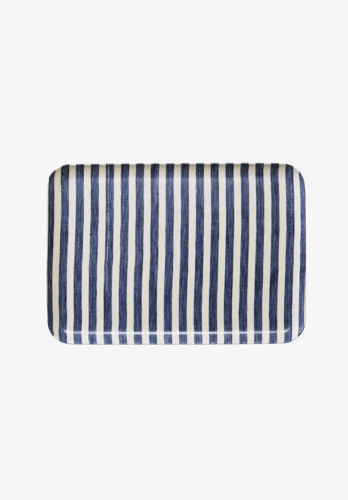 Blue Striped Tray