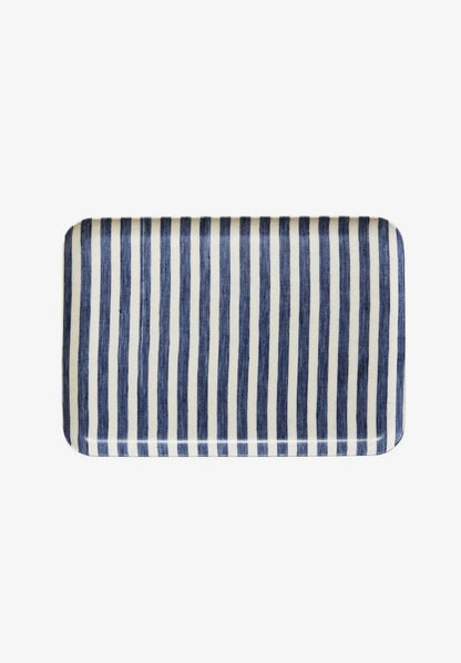 Blue Striped Tray