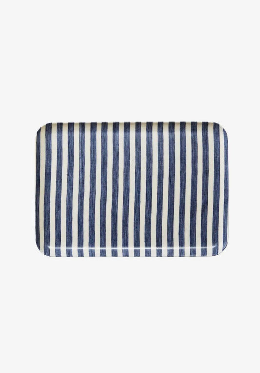 Blue Striped Tray