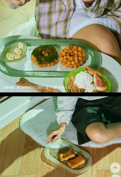 Eding | Checky Series Long Oval Tray