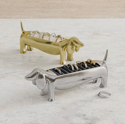 Umbra | Dachsie Ring Holder Dog Gold