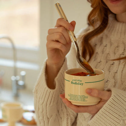 Momur Weekend 4 Holiday Soup Bowl Butter Green