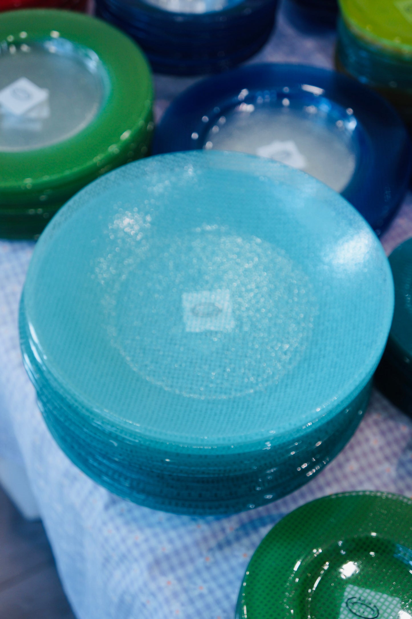 Eding | Checky Series Pasta Bowl Turquoise