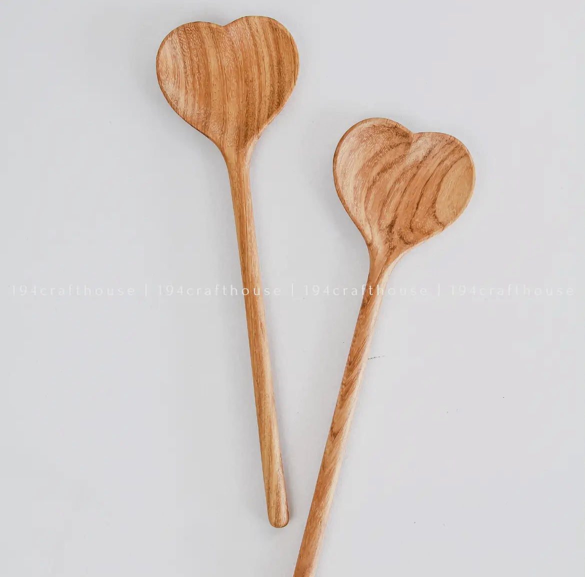 194 Craft House - Large Wooden Heart Shaped Spoon