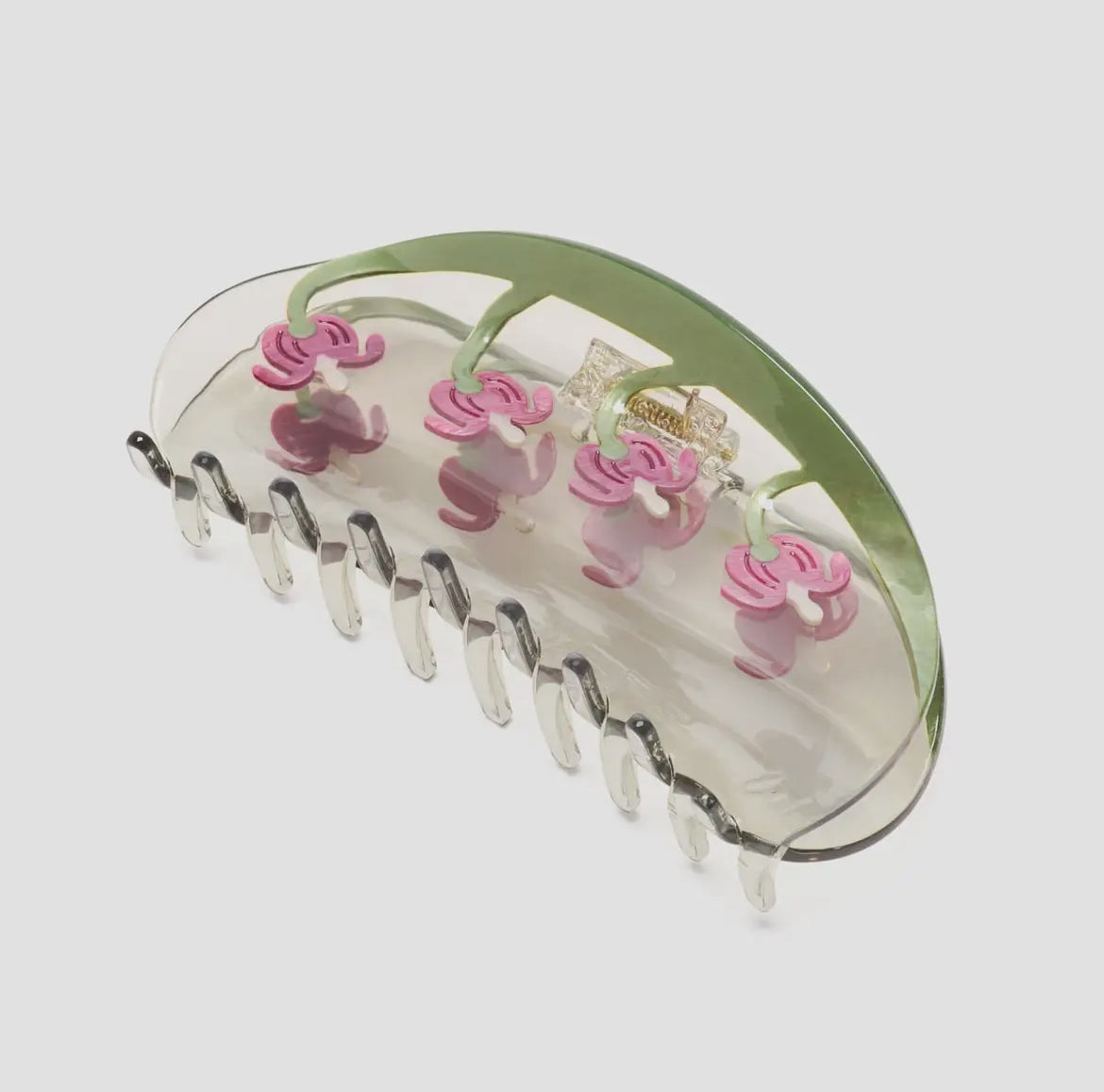 Winona Irene｜Bleeding Heart Flower Long Green Hair Claw Clip