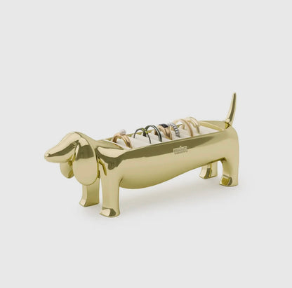 Umbra | Dachsie Ring Holder Dog Gold