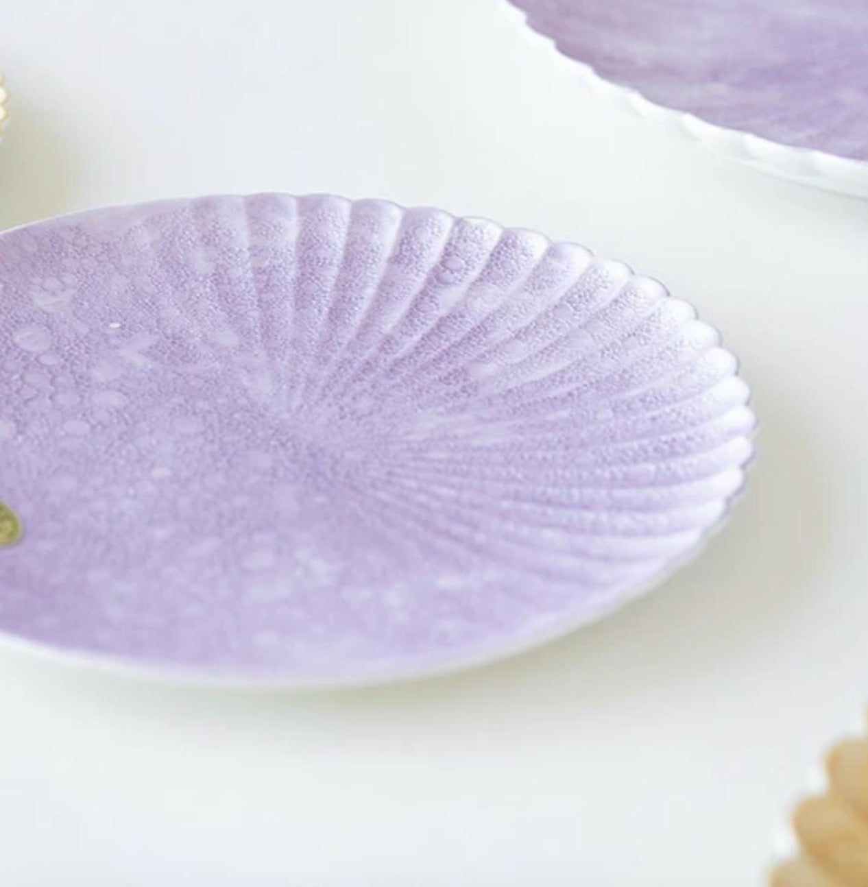 Arita Ware | Purple Pearl Bubble Pattern Plate - Round Plate