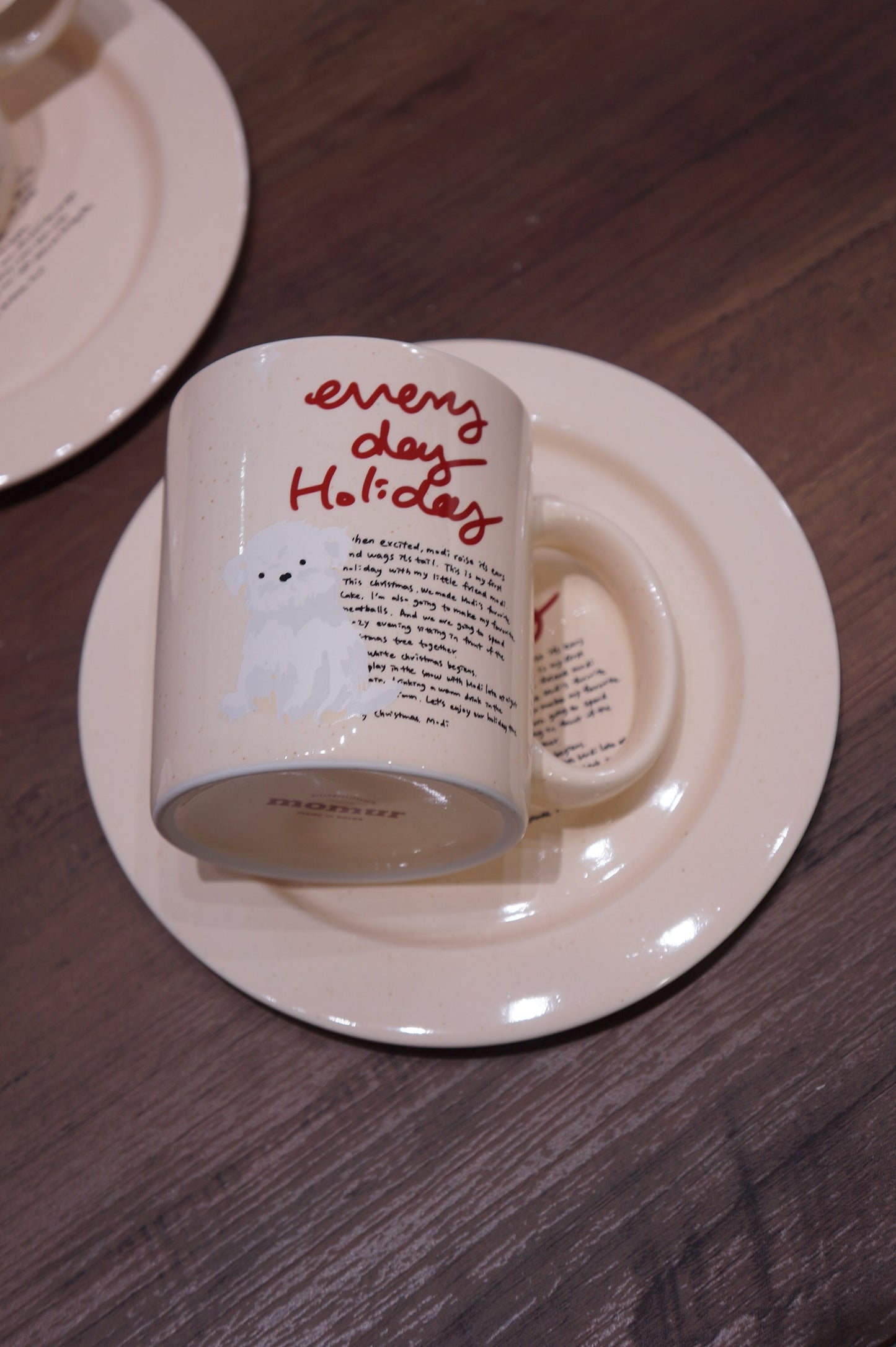 Momur | Weekend 8 Holiday Puppy Mug Saucer Set