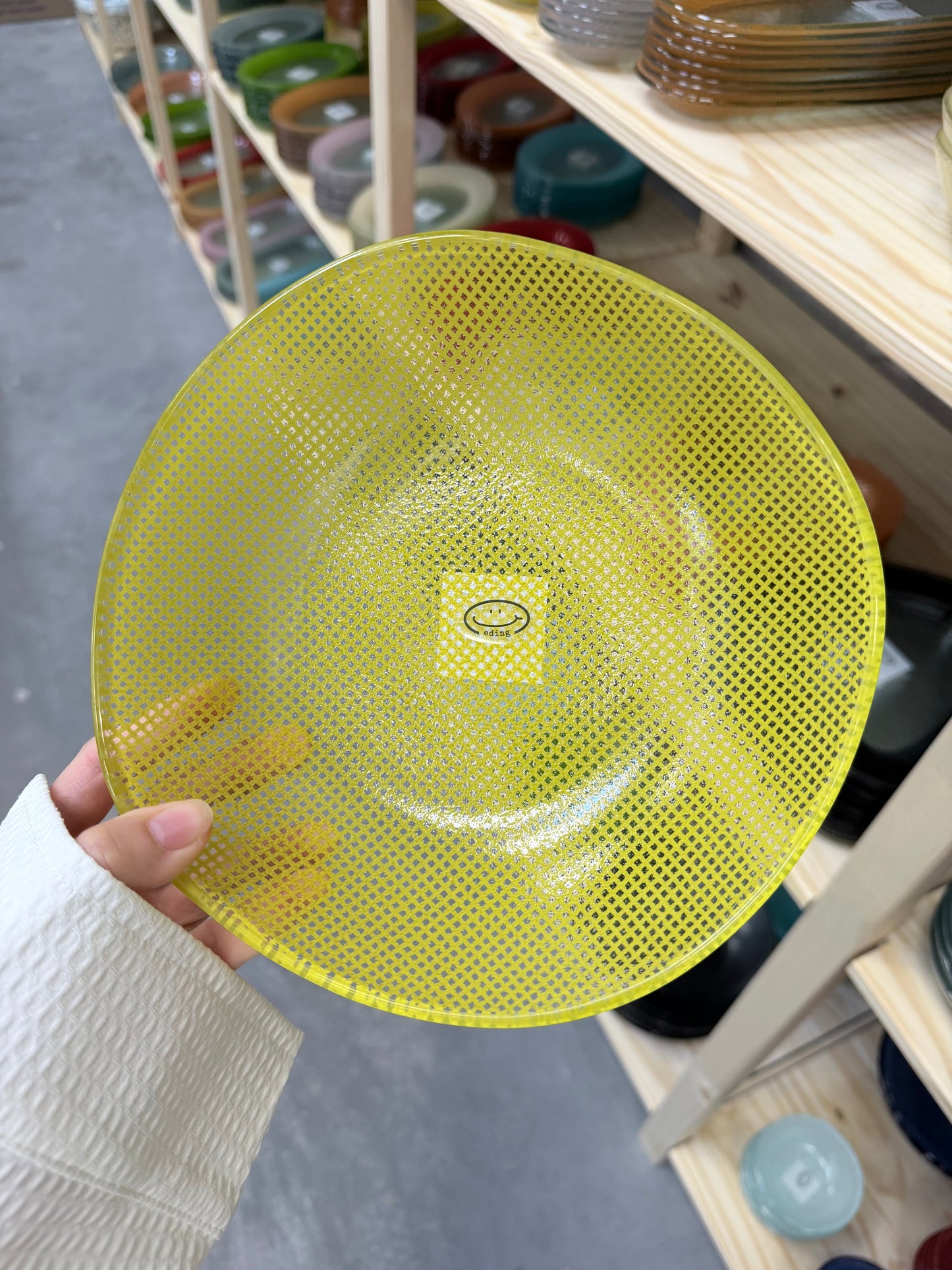 Eding | Checky Glass Salad Bowl
