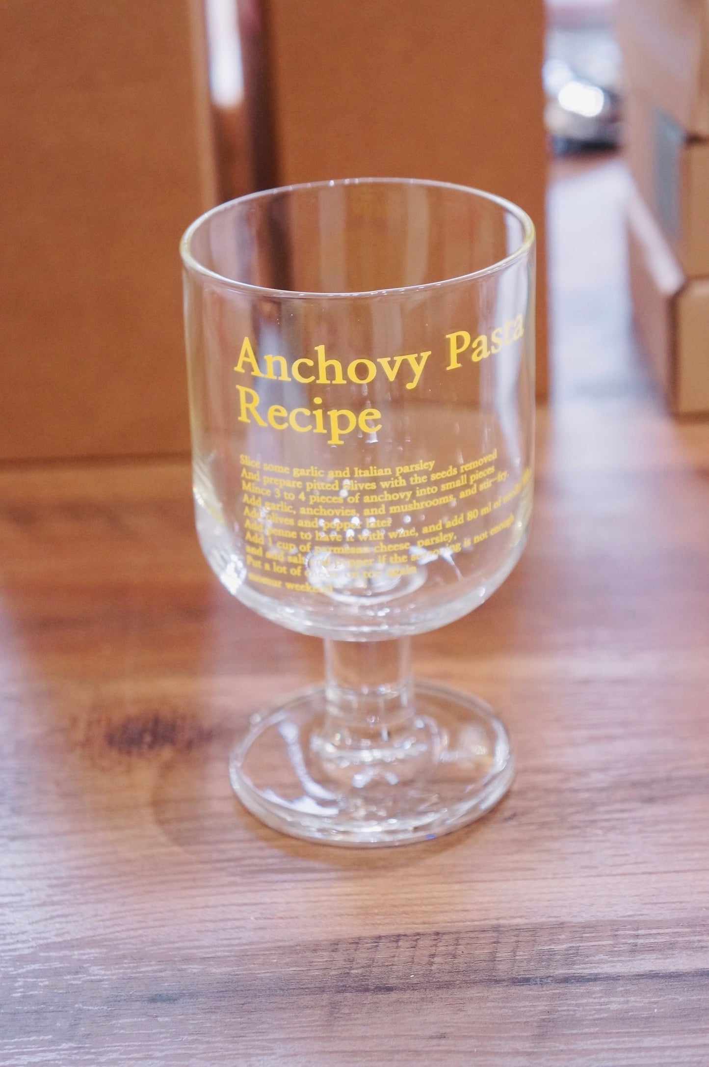 Momur Weekend Anchovy Pasta Recipe Glass Cup