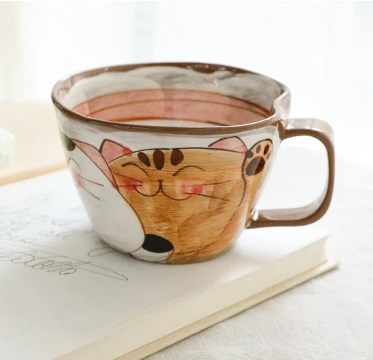 Hasami Ware Cat Mug Pink